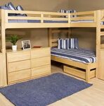 Here's a collection of 25 great wood L-shaped bunk beds with